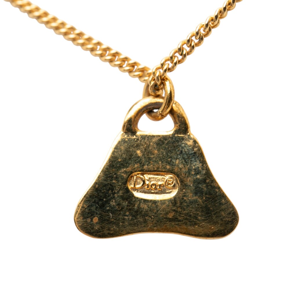 Pre-Loved Dior Gold Plated Bag Pendant Necklace - Picture 2 of 5